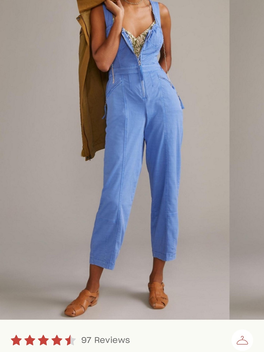 Anthropologie Sz 12 Blue Jumpsuit
